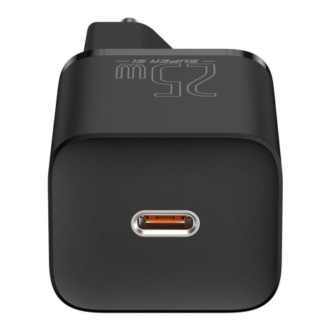 Baseus Ładowarka sieciowa zasilacz Baseus Super Si USB-C Type C PD 25W Czarna Baseus Ładowarka sieciowa zasilacz Baseus Super Si USB-C Type C PD 25W Czarna