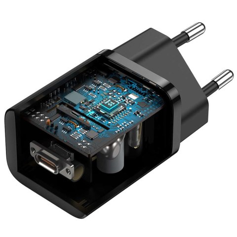 Baseus Ładowarka sieciowa zasilacz Baseus Super Si USB-C Type C PD 25W Czarna Baseus Ładowarka sieciowa zasilacz Baseus Super Si USB-C Type C PD 25W Czarna