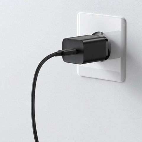 Baseus Ładowarka sieciowa zasilacz Baseus Super Si USB-C Type C PD 25W Czarna Baseus Ładowarka sieciowa zasilacz Baseus Super Si USB-C Type C PD 25W Czarna