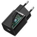 Baseus Ładowarka sieciowa zasilacz Baseus Super Si USB-C Type C PD Power Delivery 30W Czarna