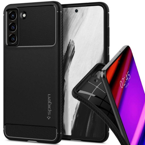 Spigen Etui do Samsung Galaxy S21 FE futerał Spigen Rugged Armor Matte Black Spigen Etui do Samsung Galaxy S21 FE futerał Spigen Rugged Armor Matte Black