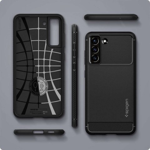 Spigen Etui do Samsung Galaxy S21 FE futerał Spigen Rugged Armor Matte Black Spigen Etui do Samsung Galaxy S21 FE futerał Spigen Rugged Armor Matte Black