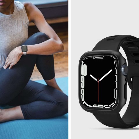 Spigen Etui ramka do smartwatcha Spigen Thin Fit do Apple Watch 7 45mm Black Spigen Etui ramka do smartwatcha Spigen Thin Fit do Apple Watch 7 45mm Black