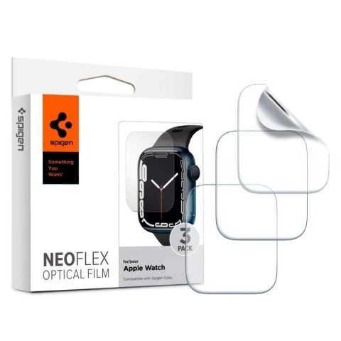 Spigen Folia hydrożelowa ochronna Spigen Neo Flex x3 do Apple Watch 7 45mm Spigen Folia hydrożelowa ochronna Spigen Neo Flex x3 do Apple Watch 7 45mm