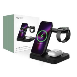 4kom.pl Ładowarka indukcyjna A11 3w1 Wireless Charger Black