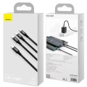 Baseus Kabel 3w1 Baseus Rapid Series USB-C do micro USB Lightning USB-C PD 20W 1.5m Czarny