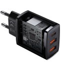 Baseus Ładowarka sieciowa Baseus Compact Quick Charger 2xUSB USB-C PD QC 3.0 3A 30W Czarna
