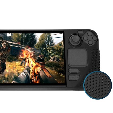 PGYTECH Pancerne etui ochronne silikonowe PGTECH TPU Case do konsoli do Steam Deck Czarne PGYTECH Pancerne etui ochronne silikonowe PGTECH TPU Case do konsoli do Steam Deck Czarne