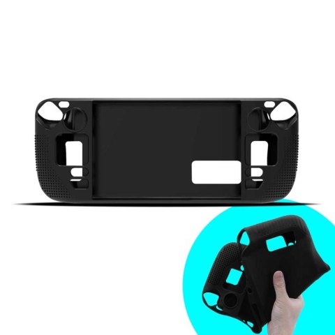 PGYTECH Pancerne etui ochronne silikonowe PGTECH TPU Case do konsoli do Steam Deck Czarne PGYTECH Pancerne etui ochronne silikonowe PGTECH TPU Case do konsoli do Steam Deck Czarne