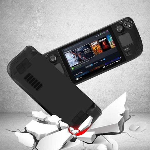 PGYTECH Pancerne etui ochronne silikonowe PGTECH TPU Case do konsoli do Steam Deck Czarne PGYTECH Pancerne etui ochronne silikonowe PGTECH TPU Case do konsoli do Steam Deck Czarne