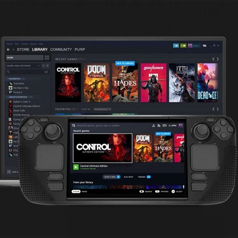 PGYTECH Pancerne etui ochronne silikonowe PGTECH TPU Case do konsoli do Steam Deck Czarne PGYTECH Pancerne etui ochronne silikonowe PGTECH TPU Case do konsoli do Steam Deck Czarne