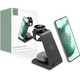 4kom.pl Ładowarka stacja dokująca bezprzewodowa A7 3w1 Wireless Charger Black