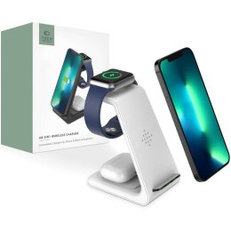 4kom.pl Ładowarka stacja dokująca bezprzewodowa A8 3w1 Wireless Charger White