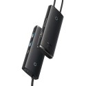 Baseus Adapter HUB przejściówka Baseus Lite Series USB-C 2x USB 3.0 4K SD/TF Black