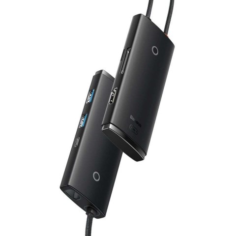 Baseus Adapter HUB przejściówka Baseus Lite Series USB-C 2x USB 3.0 4K SD/TF Black Baseus Adapter HUB przejściówka Baseus Lite Series USB-C 2x USB 3.0 4K SD/TF Black