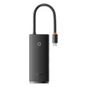 Baseus Adapter HUB przejściówka Baseus Lite Series USB-C 2x USB 3.0 4K SD/TF Black