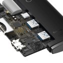 Baseus Adapter HUB przejściówka Baseus Lite Series USB-C 2x USB 3.0 4K SD/TF Black