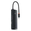Baseus Adapter HUB przejściówka Baseus Lite Series USB-C 2x USB 3.0 4K SD/TF Black