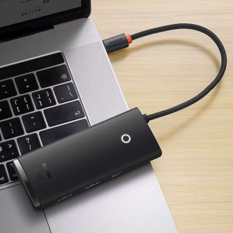 Baseus Adapter HUB przejściówka Baseus Lite Series USB-C 2x USB 3.0 4K SD/TF Black Baseus Adapter HUB przejściówka Baseus Lite Series USB-C 2x USB 3.0 4K SD/TF Black