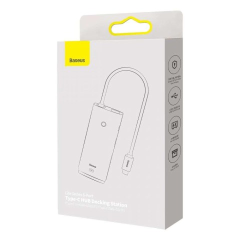 Baseus Adapter HUB przejściówka Baseus Lite Series USB-C 2x USB 3.0 4K SD/TF Black Baseus Adapter HUB przejściówka Baseus Lite Series USB-C 2x USB 3.0 4K SD/TF Black