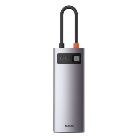 Baseus Hub 6w1 Baseus Metal Gleam Series, USB-C do 3x USB 3.0 + HDMI + USB-C PD + Ethernet RJ45 Baseus Hub 6w1 Baseus Metal Gleam Series, USB-C do 3x USB 3.0 + HDMI + USB-C PD + Ethernet RJ45