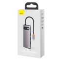 Baseus Hub 6w1 Baseus Metal Gleam Series, USB-C do 3x USB 3.0 + HDMI + USB-C PD + Ethernet RJ45