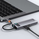 Baseus Hub 6w1 Baseus Metal Gleam Series, USB-C do 3x USB 3.0 + HDMI + USB-C PD + Ethernet RJ45