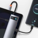 Baseus Hub 8w1 Baseus Metal Gleam Series, USB-C do 3x USB 3.0 + HDMI + USB-C PD + Ethernet RJ45 + microSD/SD
