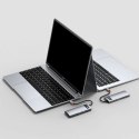 Baseus Hub 8w1 Baseus Metal Gleam Series, USB-C do 3x USB 3.0 + HDMI + USB-C PD + Ethernet RJ45 + microSD/SD