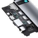 Baseus Hub 9w1 Baseus Metal Gleam Series, USB-C do 3x USB 3.0 + HDMI + USB-C PD + Ethernet RJ45 + microSD/SD + VGA