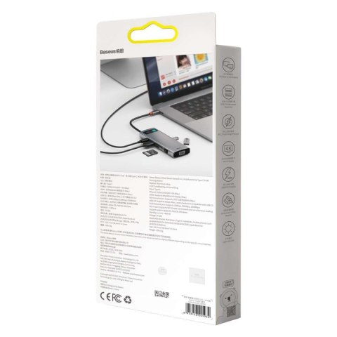 Baseus Hub 9w1 Baseus Metal Gleam Series, USB-C do 3x USB 3.0 + HDMI + USB-C PD + Ethernet RJ45 + microSD/SD + VGA Baseus Hub 9w1 Baseus Metal Gleam Series, USB-C do 3x USB 3.0 + HDMI + USB-C PD + Ethernet RJ45 + microSD/SD + VGA
