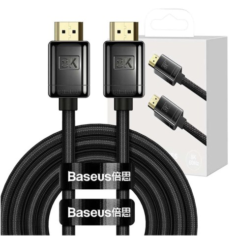 Baseus Kabel 2m Baseus High Definition Series HDMI 2.1 8K 60Hz 3D HDR 48Gbps Czarny Baseus Kabel 2m Baseus High Definition Series HDMI 2.1 8K 60Hz 3D HDR 48Gbps Czarny