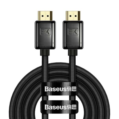 Baseus Kabel 2m Baseus High Definition Series HDMI 2.1 8K 60Hz 3D HDR 48Gbps Czarny Baseus Kabel 2m Baseus High Definition Series HDMI 2.1 8K 60Hz 3D HDR 48Gbps Czarny