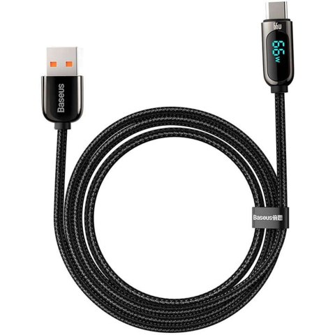 Baseus Kabel Baseus Display Fast Charging USB do USB-C Type C 66W 1m Czarny Baseus Kabel Baseus Display Fast Charging USB do USB-C Type C 66W 1m Czarny