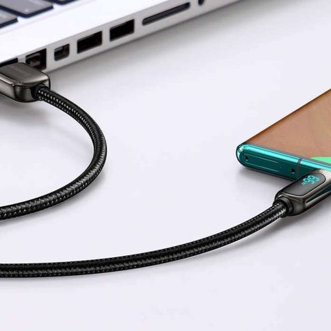 Baseus Kabel Baseus Display Fast Charging USB do USB-C Type C 66W 1m Czarny Baseus Kabel Baseus Display Fast Charging USB do USB-C Type C 66W 1m Czarny