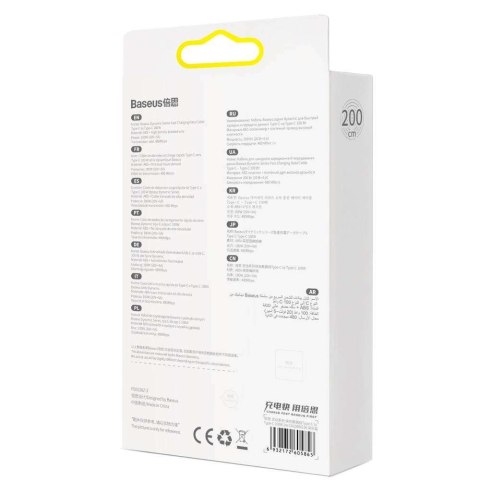 Baseus Mocny Kabel Baseus Dynamic Series USB-C do USB-C PD QC 100W 5A 2m Szary Baseus Mocny Kabel Baseus Dynamic Series USB-C do USB-C PD QC 100W 5A 2m Szary