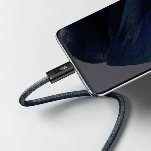 Baseus Mocny Kabel Baseus Dynamic Series USB-C do USB-C PD QC 100W 5A 2m Szary Baseus Mocny Kabel Baseus Dynamic Series USB-C do USB-C PD QC 100W 5A 2m Szary