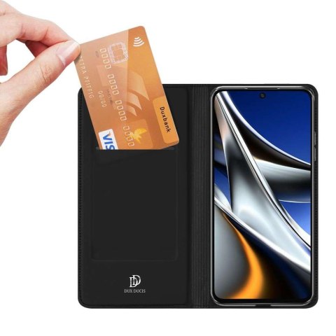 Dux Ducis Etui ochronne z klapką Dux Ducis Skin Pro skórzane do Xiaomi Poco X4 Pro 5G Czarne Dux Ducis Etui ochronne z klapką Dux Ducis Skin Pro skórzane do Xiaomi Poco X4 Pro 5G Czarne
