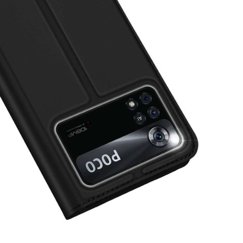 Dux Ducis Etui ochronne z klapką Dux Ducis Skin Pro skórzane do Xiaomi Poco X4 Pro 5G Czarne Dux Ducis Etui ochronne z klapką Dux Ducis Skin Pro skórzane do Xiaomi Poco X4 Pro 5G Czarne
