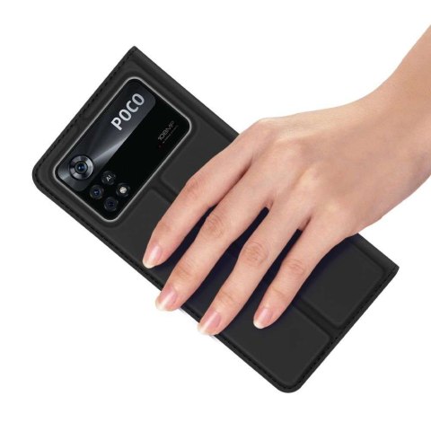 Dux Ducis Etui ochronne z klapką Dux Ducis Skin Pro skórzane do Xiaomi Poco X4 Pro 5G Czarne Dux Ducis Etui ochronne z klapką Dux Ducis Skin Pro skórzane do Xiaomi Poco X4 Pro 5G Czarne