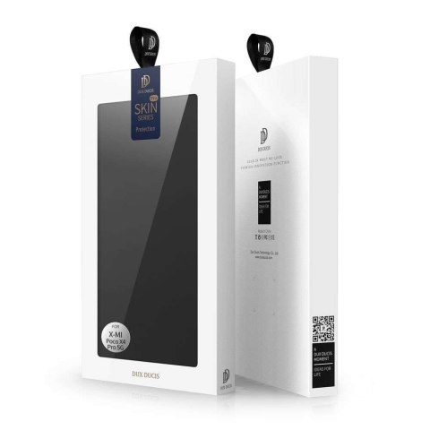 Dux Ducis Etui ochronne z klapką Dux Ducis Skin Pro skórzane do Xiaomi Poco X4 Pro 5G Czarne Dux Ducis Etui ochronne z klapką Dux Ducis Skin Pro skórzane do Xiaomi Poco X4 Pro 5G Czarne