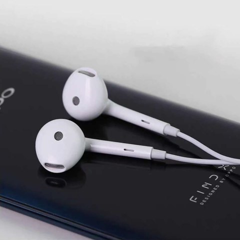 OPPO Oryginalne Słuchawki douszne stereo OPPO MH156 Jack 3.5mm Białe bulk OPPO Oryginalne Słuchawki douszne stereo OPPO MH156 Jack 3.5mm Białe bulk
