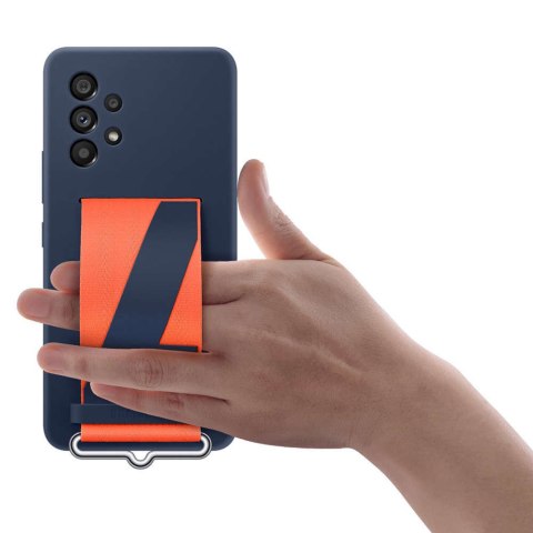 Samsung Oryginalne etui Samsung Silicone Cover Strap do Samsung Galaxy A53 5G Granatowe Samsung Oryginalne etui Samsung Silicone Cover Strap do Samsung Galaxy A53 5G Granatowe