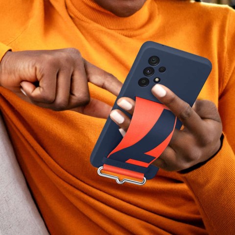 Samsung Oryginalne etui Samsung Silicone Cover Strap do Samsung Galaxy A53 5G Granatowe Samsung Oryginalne etui Samsung Silicone Cover Strap do Samsung Galaxy A53 5G Granatowe