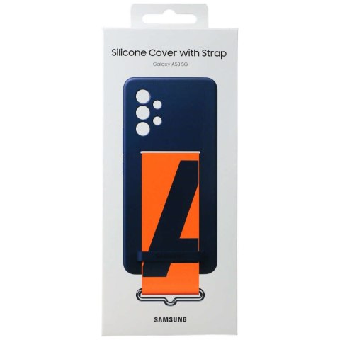 Samsung Oryginalne etui Samsung Silicone Cover Strap do Samsung Galaxy A53 5G Granatowe Samsung Oryginalne etui Samsung Silicone Cover Strap do Samsung Galaxy A53 5G Granatowe