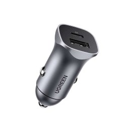 UGreen Ładowarka samochodowa UGREEN CD130, USB-A+PD 3.0, USB-C, QC3.0 30W (szara)