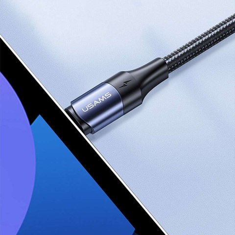 Usams Kabel przewód USAMS USB-C do USB-C 100W PD Fast Charge QC FCP 3m Czarny Usams Kabel przewód USAMS USB-C do USB-C 100W PD Fast Charge QC FCP 3m Czarny