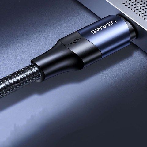 Usams Kabel przewód USAMS USB-C do USB-C 100W PD Fast Charge QC FCP 3m Czarny Usams Kabel przewód USAMS USB-C do USB-C 100W PD Fast Charge QC FCP 3m Czarny