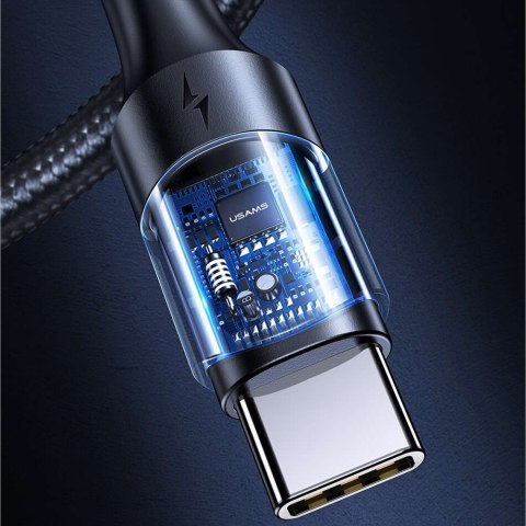 Usams Kabel przewód USAMS USB-C do USB-C 100W PD Fast Charge QC FCP 3m Czarny Usams Kabel przewód USAMS USB-C do USB-C 100W PD Fast Charge QC FCP 3m Czarny