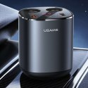 Usams Rozdzielacz rozgałęźnik gniazda zapalniczki USAMS ładowarka samochodowa 2x USB + 1x USB-C 245W Szary